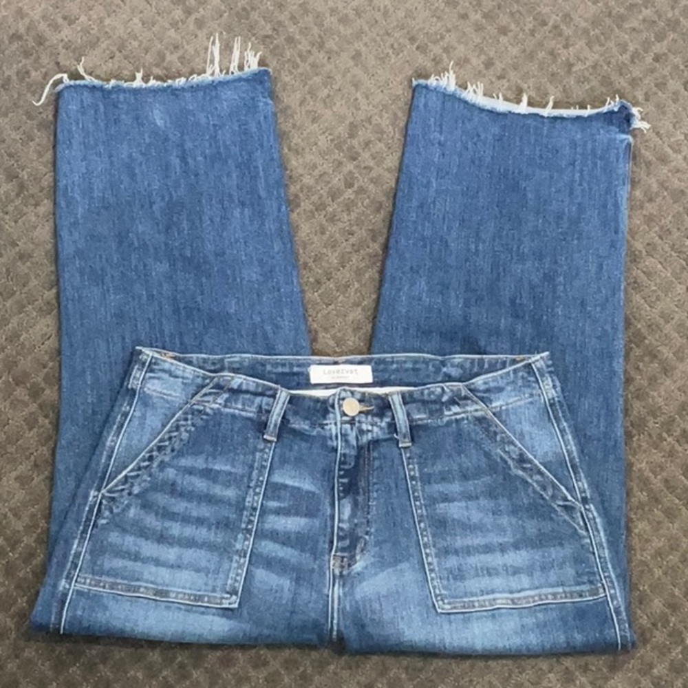 Lovervet High Rise Crop Jeans, EUC - Picture 3 of 9